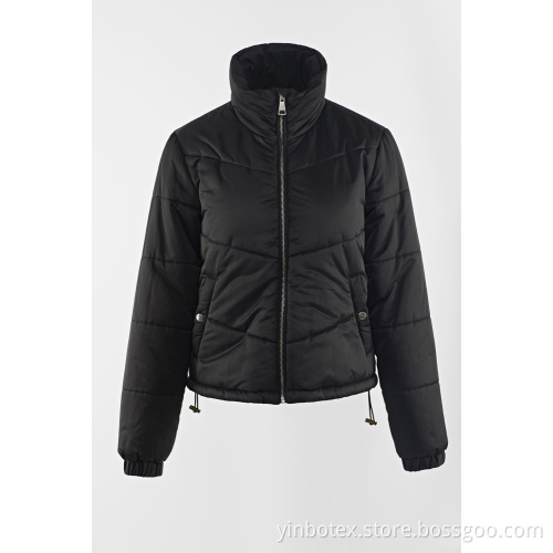 Black short padding coat